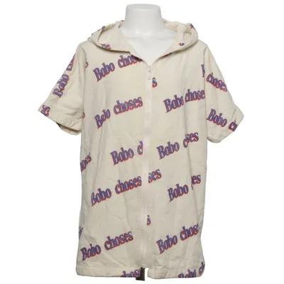 Short sleeve hoodie (White, Multicolored) from Bobo Choses Organic cotton, Polyester