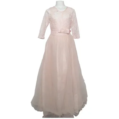 Robe de fille de fleur (Rose) Coton, Polyester