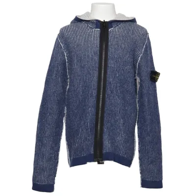 Hættetrøje (Blå, Hvid) fra Stone Island Junior Akryl, Alpacauld, Elastan, Polyamid