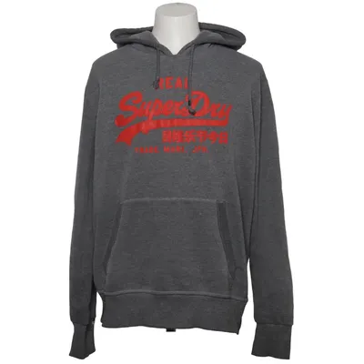 Hoodie (Gray, Red) from Superdry Vintage Cotton, Polyester
