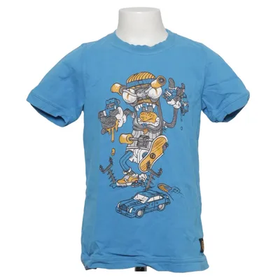 T-shirt (Blauw, Meerkleurig) van Oxelo Katoen