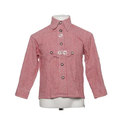 Shirt (Red, White) from Isar-Trachten Cotton