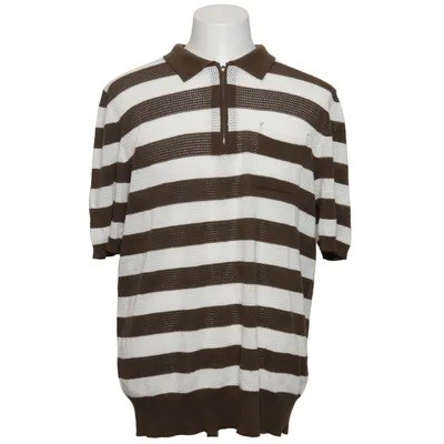 Polo shirt (Brown, White) from Pacsun Cotton