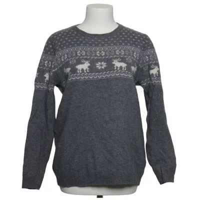 Julesweater (Grå, Hvid) fra Marie Lund Merinould, Nylon