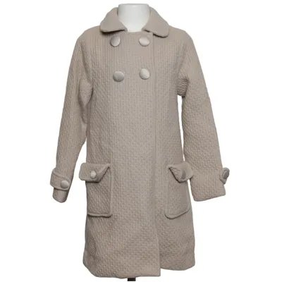 Manteau (Beige) de Lili Gaufrette Élasthane, Polyamide, Polyester, Laine