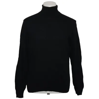 Rollkragenpullover (Schwarz) von Doppelgänger Baumwolle, Wolle