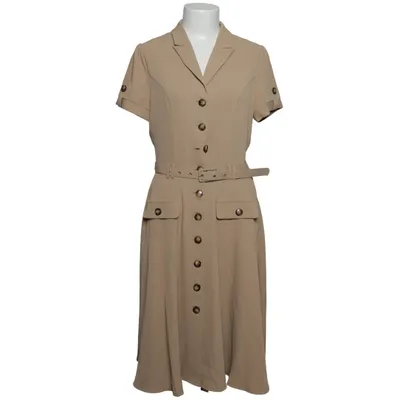Robe chemise (Beige) de Voodoo Vixen Élasthane, Polyester