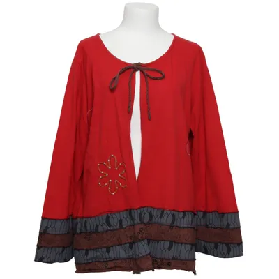 Top (Red, Multicolored) from Deerberg Cotton