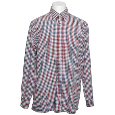 Buttondownskjorte (Blå, Rød, Hvid) fra Johann Popken Bomuld, Polyester