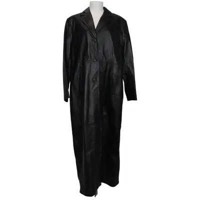Læderfrakke (Sort) fra Together Læder, Polyester