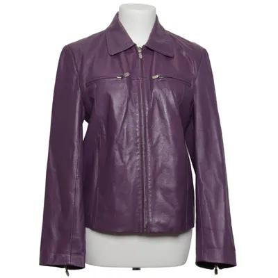 Läderjacka (Lila) från Avitano Skinn, Polyester