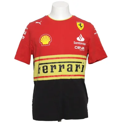 T-shirt (Rød, Gul, Sort) fra Puma x Ferrari Bomuld, Polyester