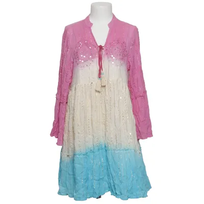 Dress (Pink, White, Blue) Metallic fiber, Viscose