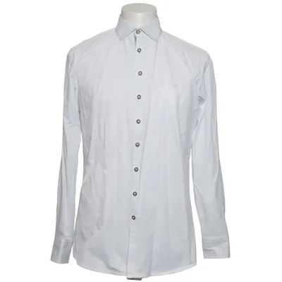 Skjorta (Vit, Grön) från Trachten Bomull, Polyester