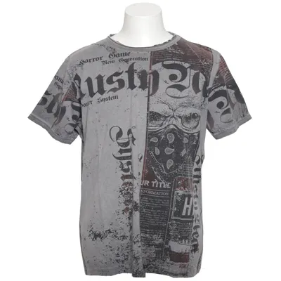 T-shirt (Gray, Black) from Rusty Neal Cotton
