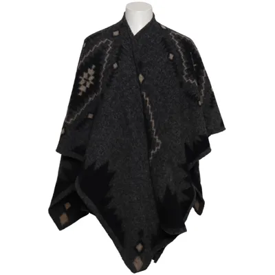 Poncho (Grå, Flerfärgad) från Rude Riders Polyester, Viskos, Ull