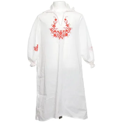 Dress (White, Red) from I.N. Cotton, Polyester