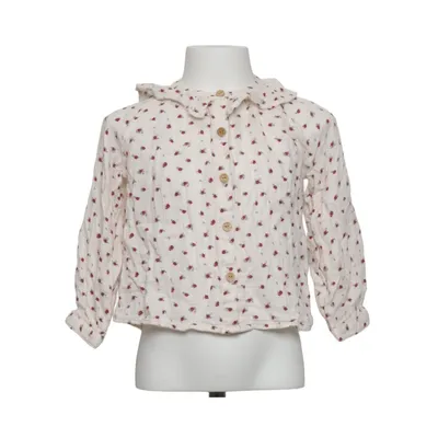 Blouse (White, Red) from Zara Cotton, Viscose