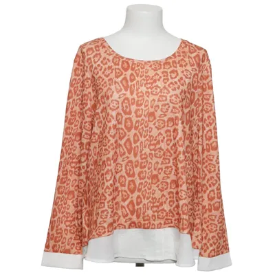 Long sleeve T-shirt (Brown, White) from Pfeffinger Elastane, Polyester