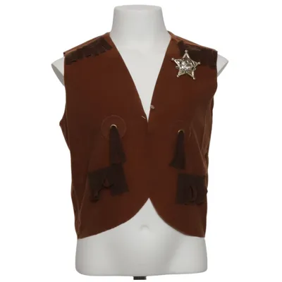 Vest (Brown) from Rubies Polyester