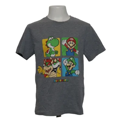 T-shirt (Gris, Multicolore) de Super Mario Coton, Polyester