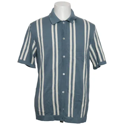 Chemise à manches courtes (Bleu, Blanc) de Octobre Éditions Coton biologique