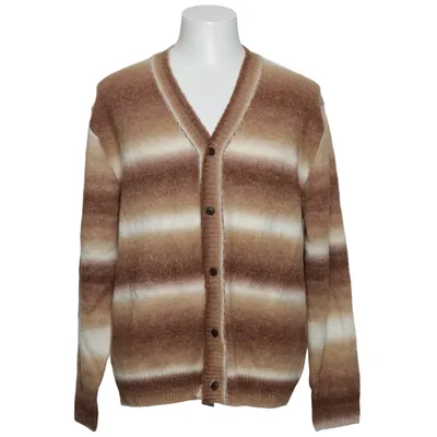 Cardigan (Brown, White) from Les Deux Acrylic, Elastane, Polyamide, Polyester, Wool