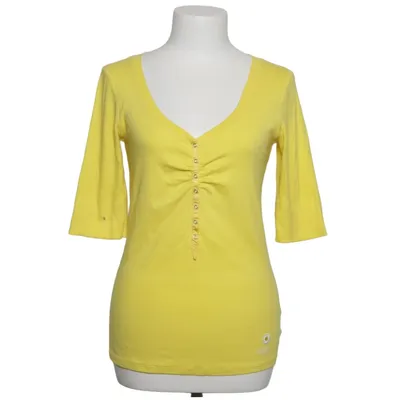 T-shirt manches longues (Jaune) de Marc Cain Sports Coton, Élasthane