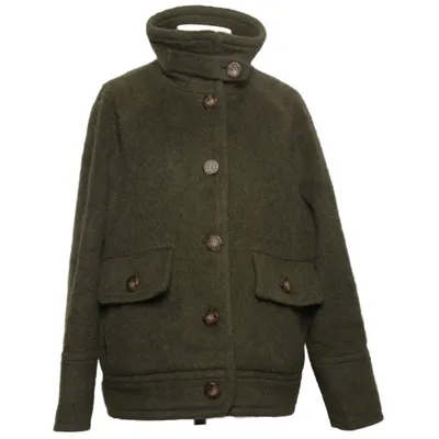 Manteau (Vert) de Sézane Acétate, Acrylique, Coton, Laine de mouton, Polyamide, Viscose
