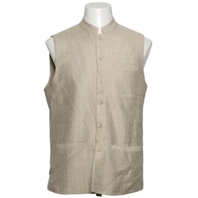 Outer vest (Beige) from Fabindia Cotton, Silk, Viscose