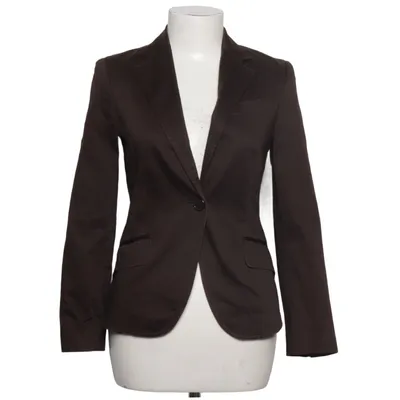 Blazer (Bruin) van Zara Basic Katoen, Elastaan