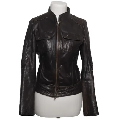 Leather jacket (Brown) from Hallhuber Donna Leather, Polyester