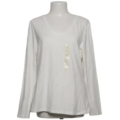 Langærmet t-shirt (Hvid) fra The Basics C&A Bomuld, Elastan