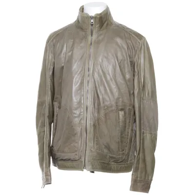 Läderjacka (Grå) från Pierre Cardin Polyester, Skinn