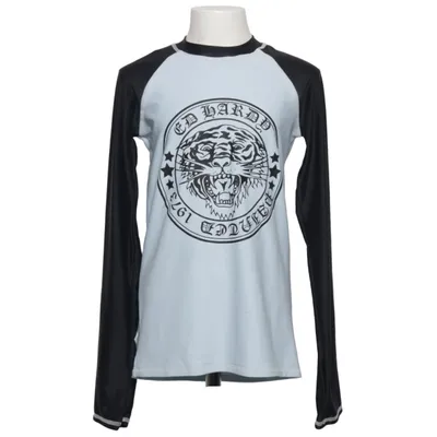 Top (Blue, Black) from Ed Hardy Elastane, Polyester
