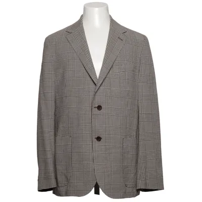 Blazer (Marron, Blanc) de Eduard Dressler Élasthane, Laine