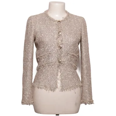 Blazer (Beige) fra Chanel Bomuld, Elastan, Metallfiber, Polyamid, Polyester, Silke, Uld