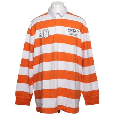 Rugby shirt (Oranje, Wit) van Johann Popken Katoen