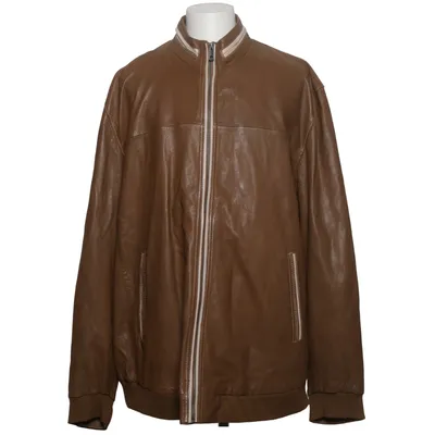 Lederjacke (Braun) von Men + Acryl, Baumwolle