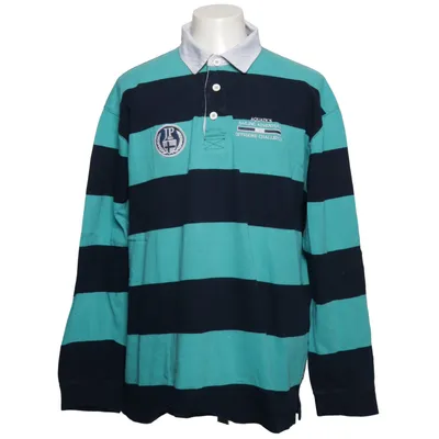 Rugby shirt (Blauw, Groen) van Johann Popken Katoen