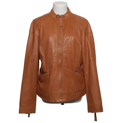 Läderjacka (Brun) från ESPRIT Collection Skinn, Polyester