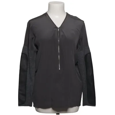 Blouse (Gris) de The Kooples Sport Cachemire, Cuir, Soie, Laine