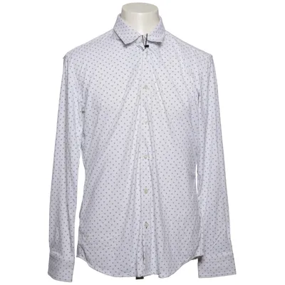 Skjorta (Vit, Blå) från Hugo Boss Elastan, Polyamid