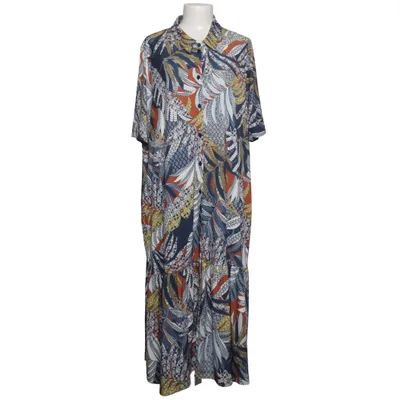 Maxi jurk (Blauw, Meerkleurig) van Yoek Elastaan, Polyester