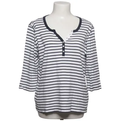 Henley shirt (White, Blue) from Brax Feel Good Cotton