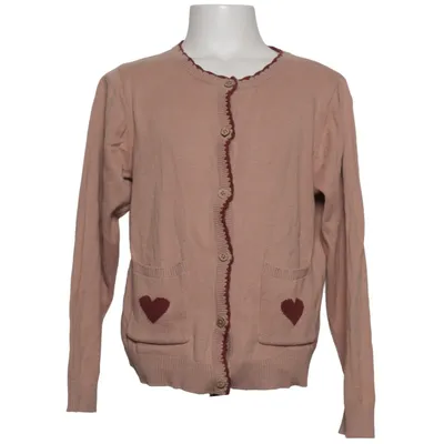 Cardigan (Beige, Red) from Lil' Atelier Organic cotton