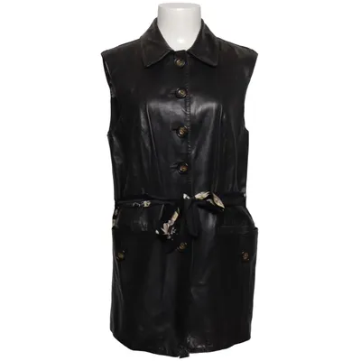 Leather vest (Black, Multicolored) from Roberto Cavalli Leather, Silk
