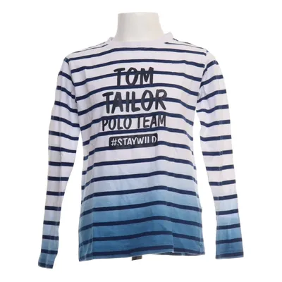 Långärmad t-shirt (Blå, Vit) från Tom Tailor Polo Team Bomull