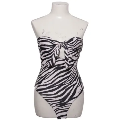Badedragt (Sort, Beige, Flerfarvet) fra Miss Selfridge Elastan, Polyester