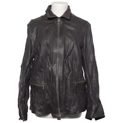 Leren jack (Grijs) van Mainpol Leer, Polyester